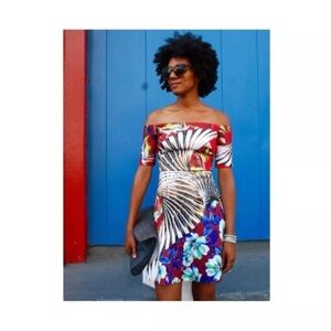 Clover Canyon Neoprene Floral Wallpaper Dress